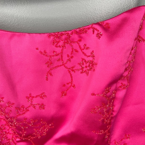 Zum Zum by Niki Livas Late 90s Hot Pink Micro Beaded Embroidered Corset Top - Picture 6 of 11
